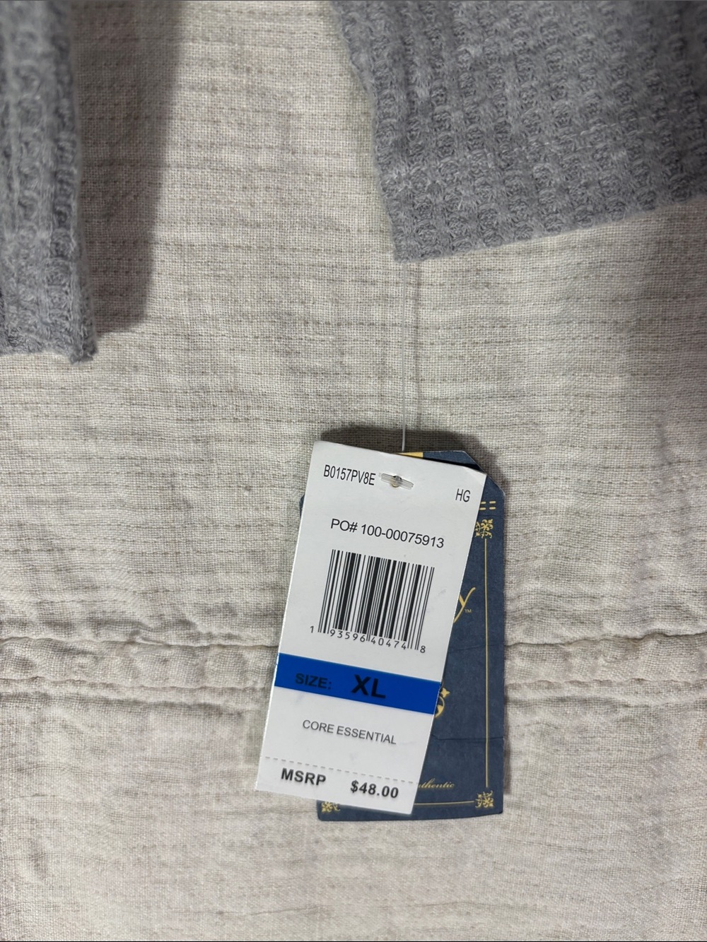 Democracy Gray Waffle Knit V Neck Cold Shoulder Top XL NWT - Picture 4 of 9
